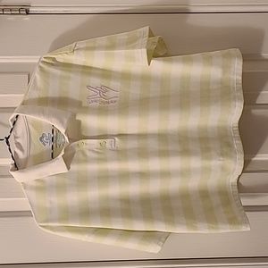 THEREABOUTS GIRLS GREEN & WHITE STRIPED "KINDNESS COUNTS" SHORT SLEEVE CROP XL